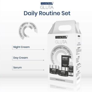 GLUTA daily routine set (White Plus Day Cream 50 ml + Night Cream 50 ml + Serum 30 ml)