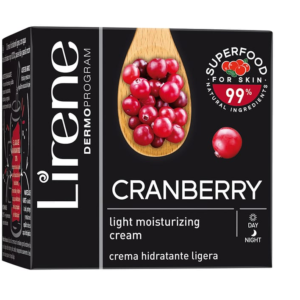 Lirene Light moisturizing cream with 100% cranberry water for day and night care 50 ml