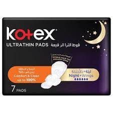 personal care products kotex night+wings 7 pads
