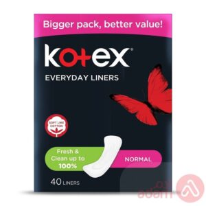 personal care products kotex normal liner 40 pads
