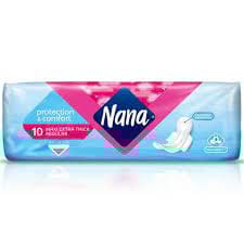 personal care products nana maxi extra thick regular 10 pads