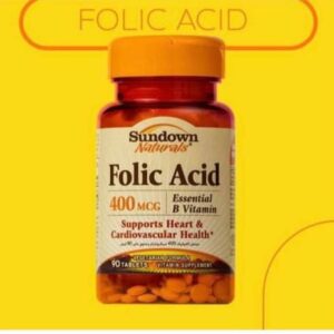 sundown vitamins sun down folic acid 400 mg