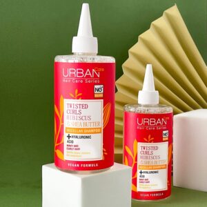 Urban care twisted curles hibiscus and shea butter and hyalurnic acid shampoo